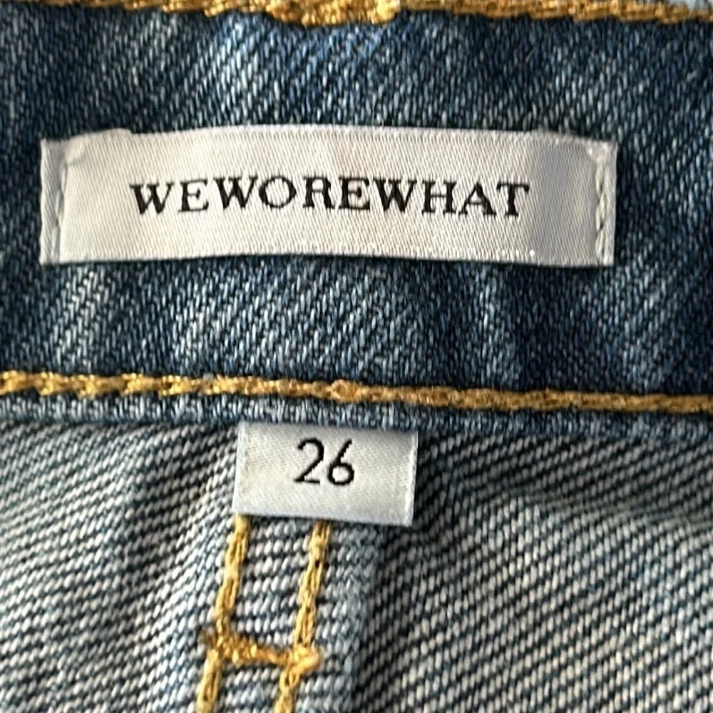 WEWOREWHAT button fly skinny tapered jeans size 26